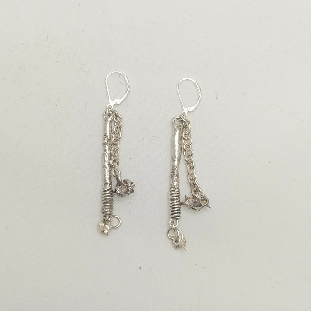 Baphomet Mace Flail Earrings