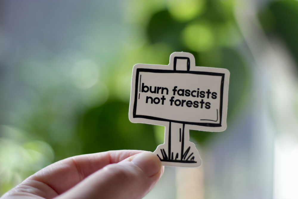Anti-Fascist Burn Fascists Not Forests