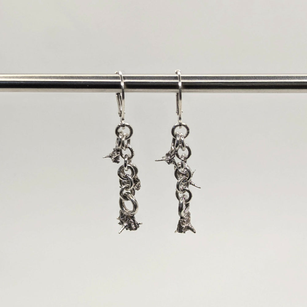 Baphomet Chain Chandelier Earrings